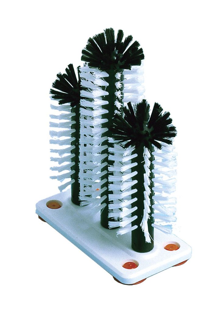 Gläserspüler 3 Bürsten Spülbürsten mit Saugplatte Produktbild 