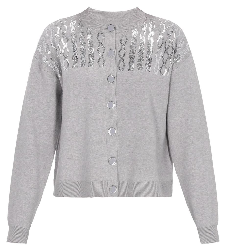 EVERA Damen Cardigan - Grau Melange, XL/XXL