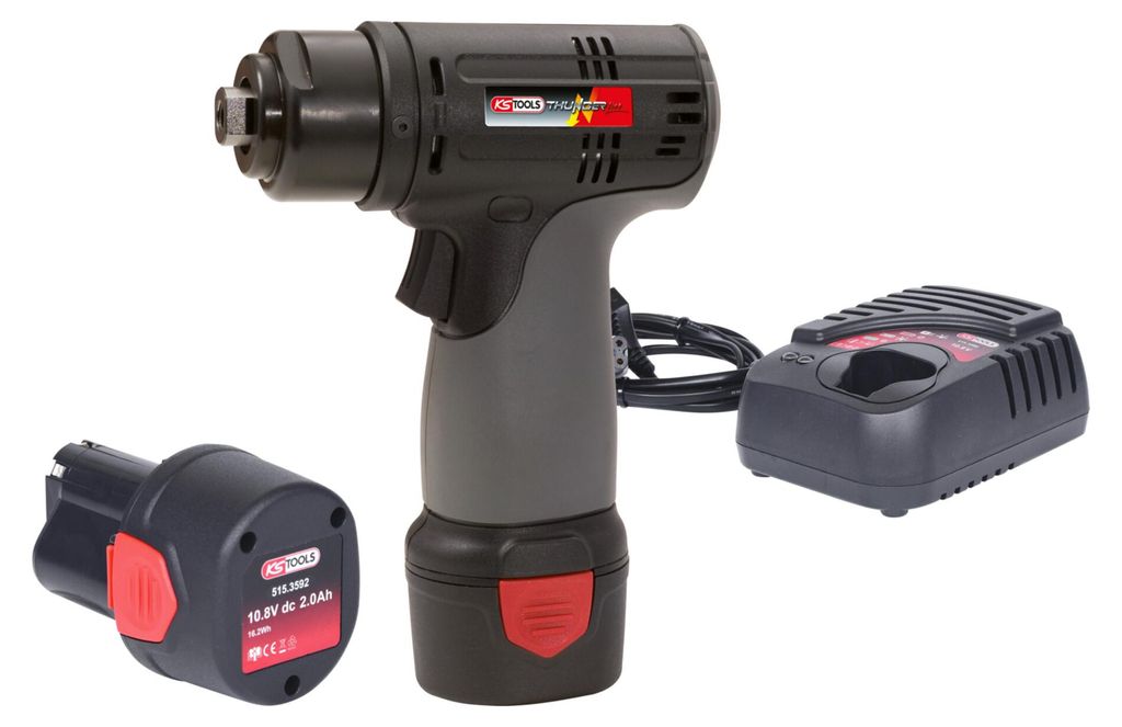 KS Tools Akku-Schleifmaschine, 3.200 U/min 10,8V, mit 2 Akkus und 1 Ladegerät