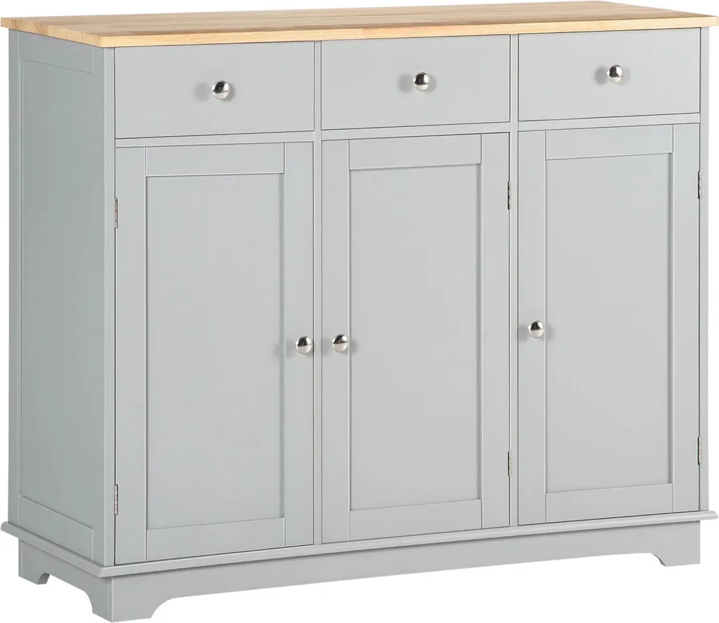 Meuble de Rangement Buffet Gris Clair 101 cm pour Optimiser l'Espace
