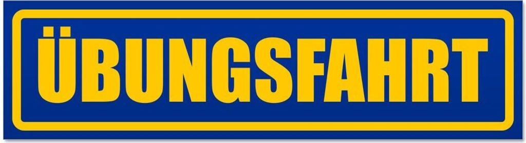 Kiwistar - Autoaufkleber - Blau - 20 x 5,3 cm - Übungsfahrt - Hinweis Aufkleber Sticker für Auto, Kfz, Fahrrad, PKW, LKW