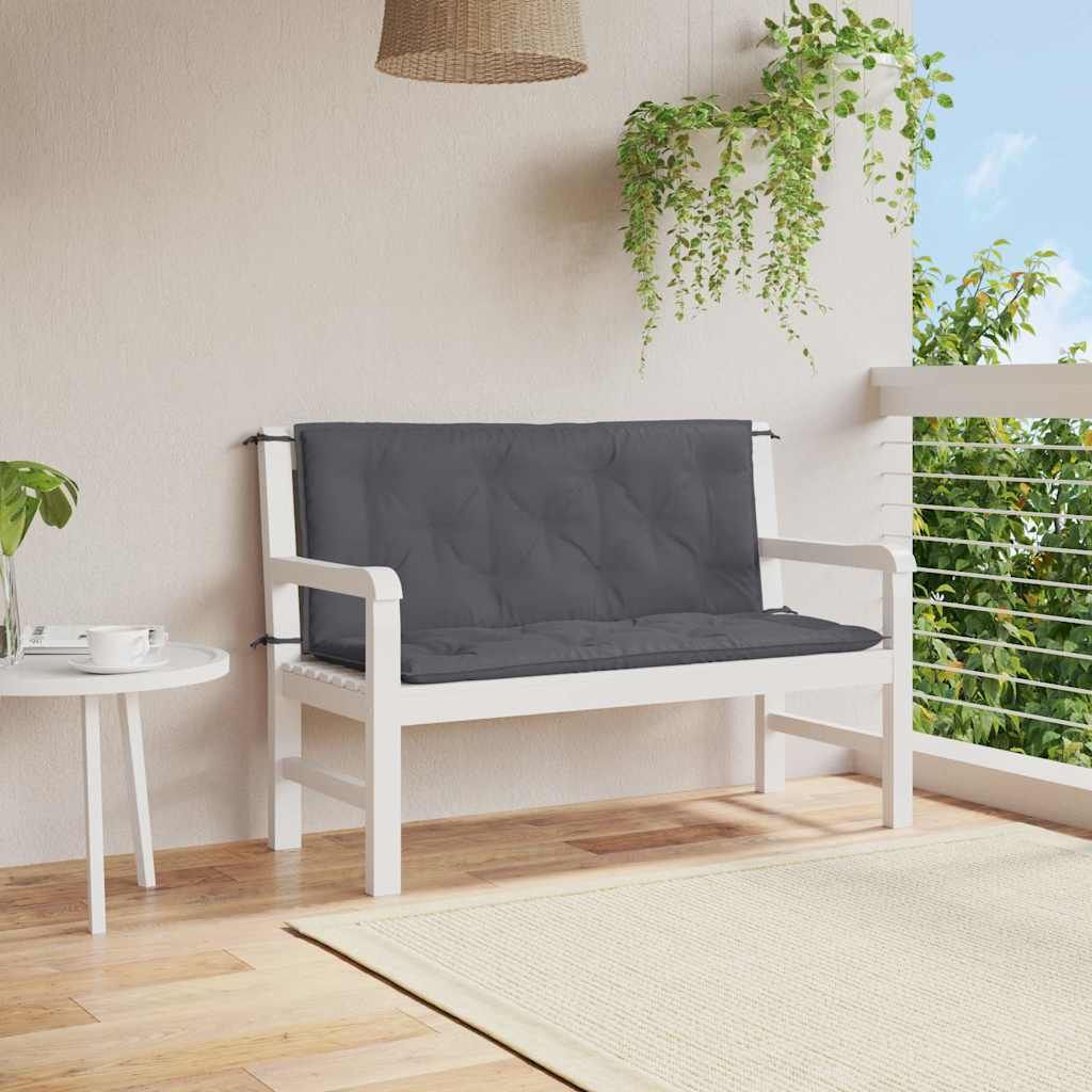 vidaXL Gartenbank-Auflage Anthrazit 120x(50+50)x7 cm Produktbild 