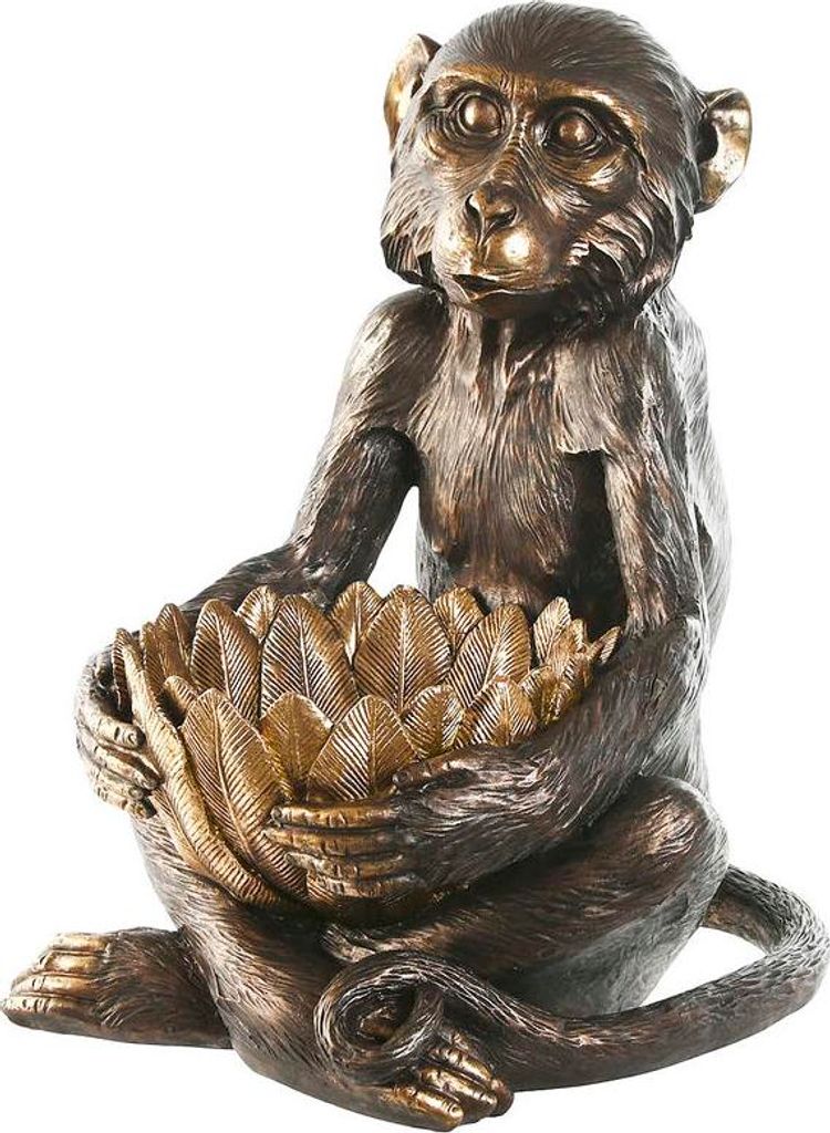 Deko-Figur Home ESPRIT Gold Dunkelbraun Affe 40 x 37 x 50 cm