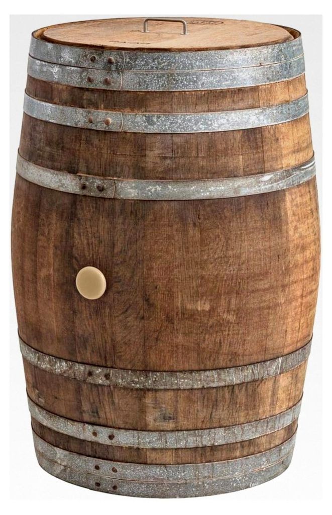 Regentonne mit Deckel, Holzfass, Eiche 225 Liter Wasserfass Produktbild 