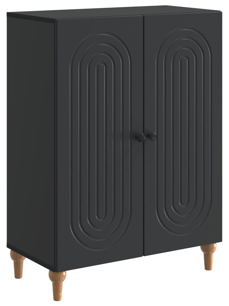 Sideboard Schwarz 66 x 34,5 x 90 cm Holzwerkstoff