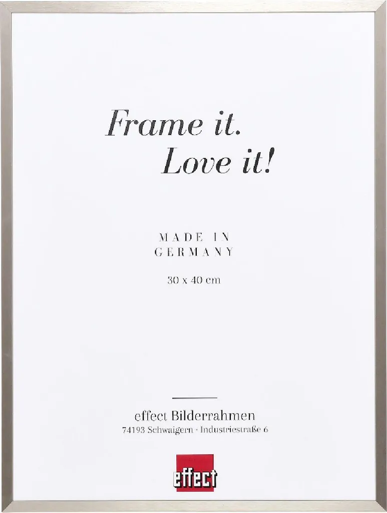 Cornice Professionale 30x45 Alluminio Effect 2 Grigio Opaco Acrilico