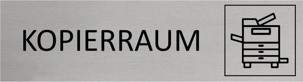 CombiCraft Aluminium Türschild Kopierraum 165x45mm mit 3M-Tape