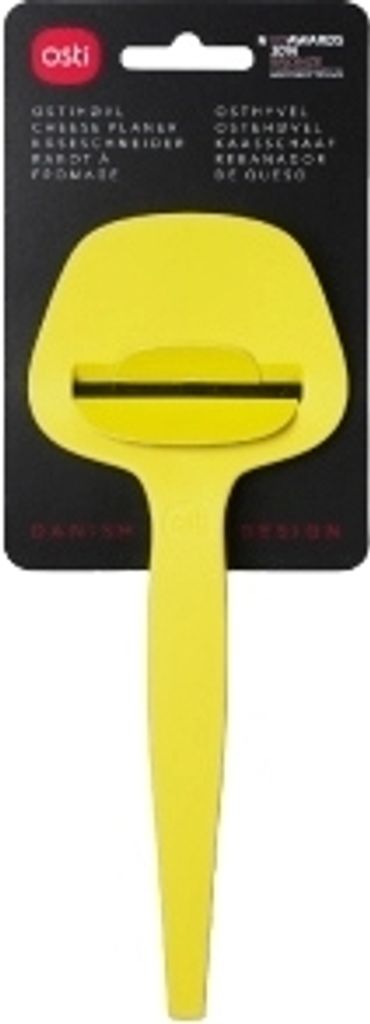 Osti Käseschneider aus lebensmittelechtem Nylon, Antihaft-Käsehobel, gelb, spülmaschinengeeignet, für halbweiche bis harte Käsesorten