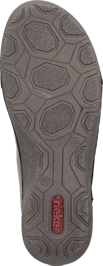 Rieker Damen Stiefelette Schnürboot sportliche Laufsohle Reißverschluss 52514, Größe:38 EU, Farbe:Grau