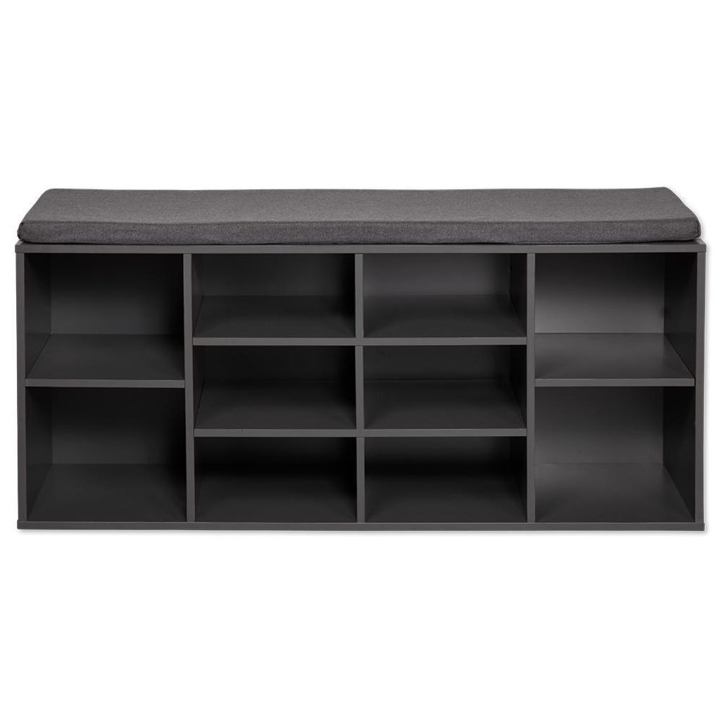 KESPER® Schuhschrank mit Sitzkissen, grau, für 10 Paar Produktbild 