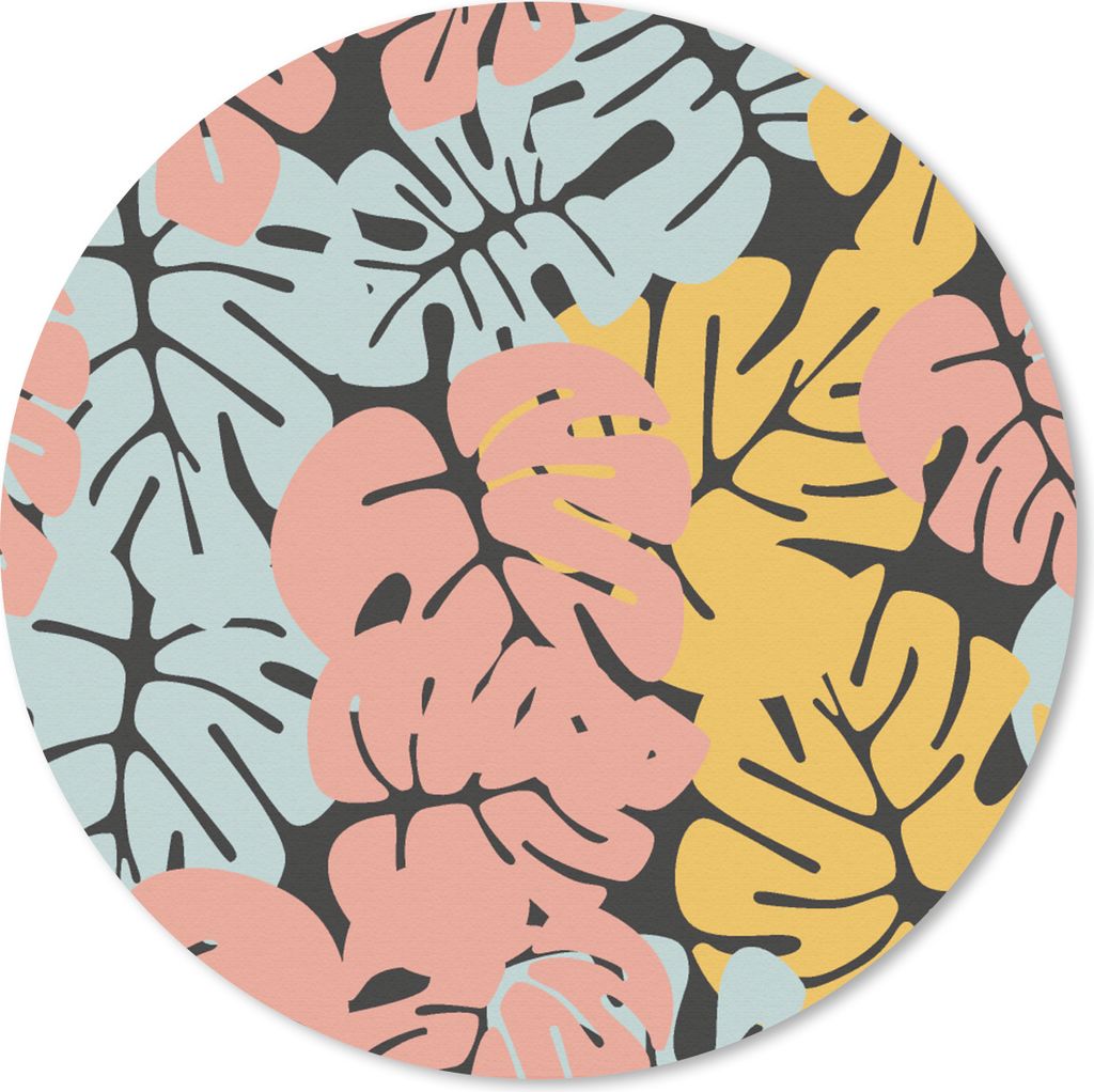 MuchoWow Mauspad Mousepad Monstera - Hawaii - Gestaltung - Pastell 40x40 cm - Mousepads - Maus Mat - Pad - Mausunterlage - Schreibtisch Accessoires