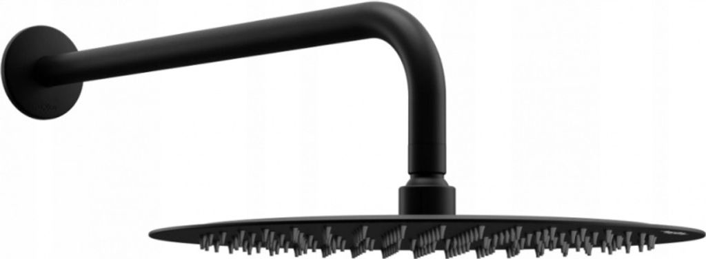 Mexen Slim Kopfbrause 25 cm mit Duscharm, Schwarz - 79225211-70