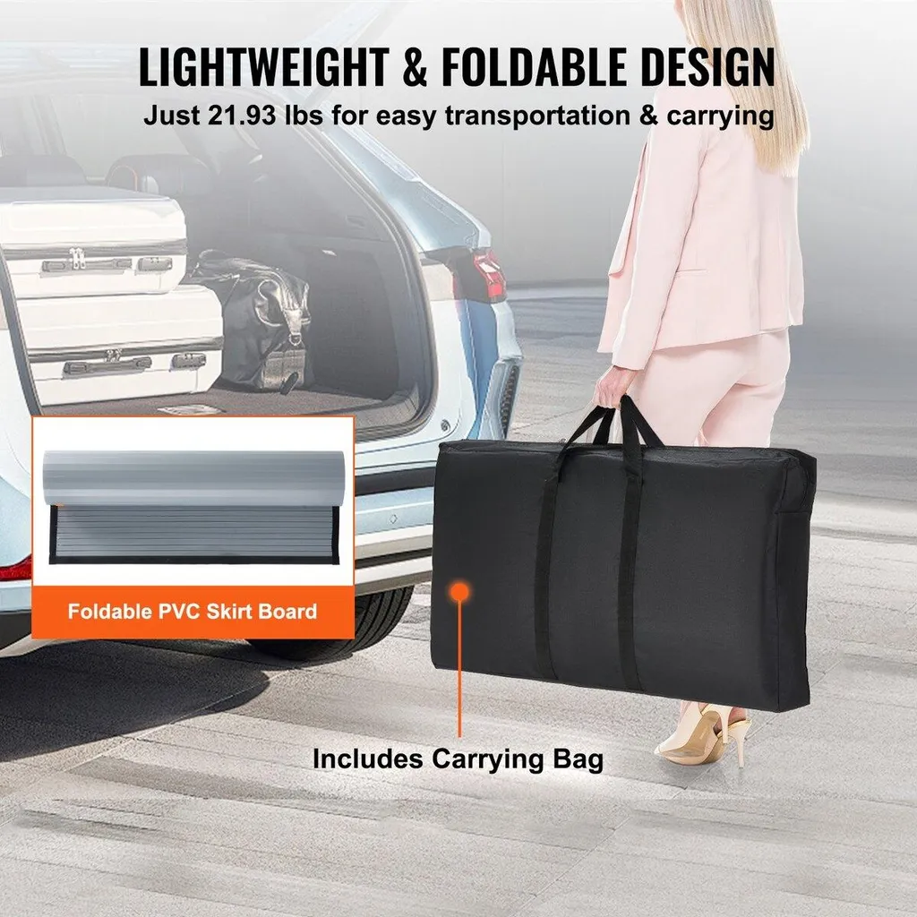 Tavolo da esposizione portatile per fiere, 35,43" x 19,29" x 37,01", espositore da fiera con parete, tavolo da bar pieghevole per promozione al dettaglio, banco da esposizione pop-up con borsa per il trasporto - 6