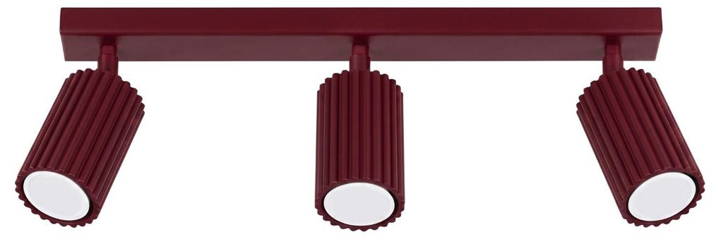 Plafonnier KARBON 3L bordeaux 3xGU10  10W aluminium Image du produit 