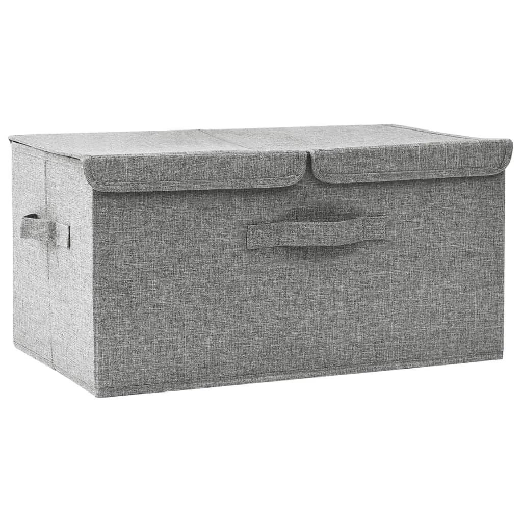 Boîte de rangement en tissu 50x30x25 cm Gris - Organisateur pliable
