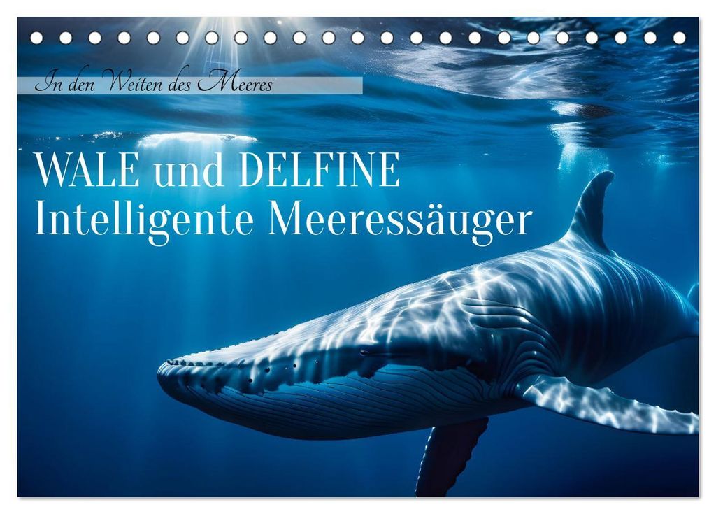 Wale und Delfine - Intelligente Meeressäuger (Tischkalender 2027 DIN A5 quer), CALVENDO Monatskalender