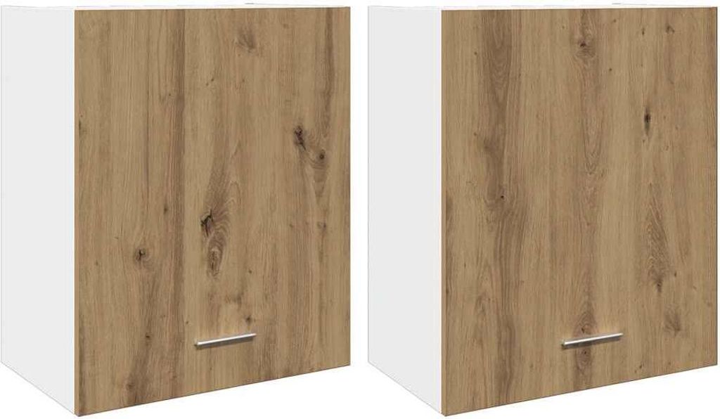 Hängeschränke 2 Stk. Lyon Artisan-Eiche 50x31x60 cm Holzwerkstoff