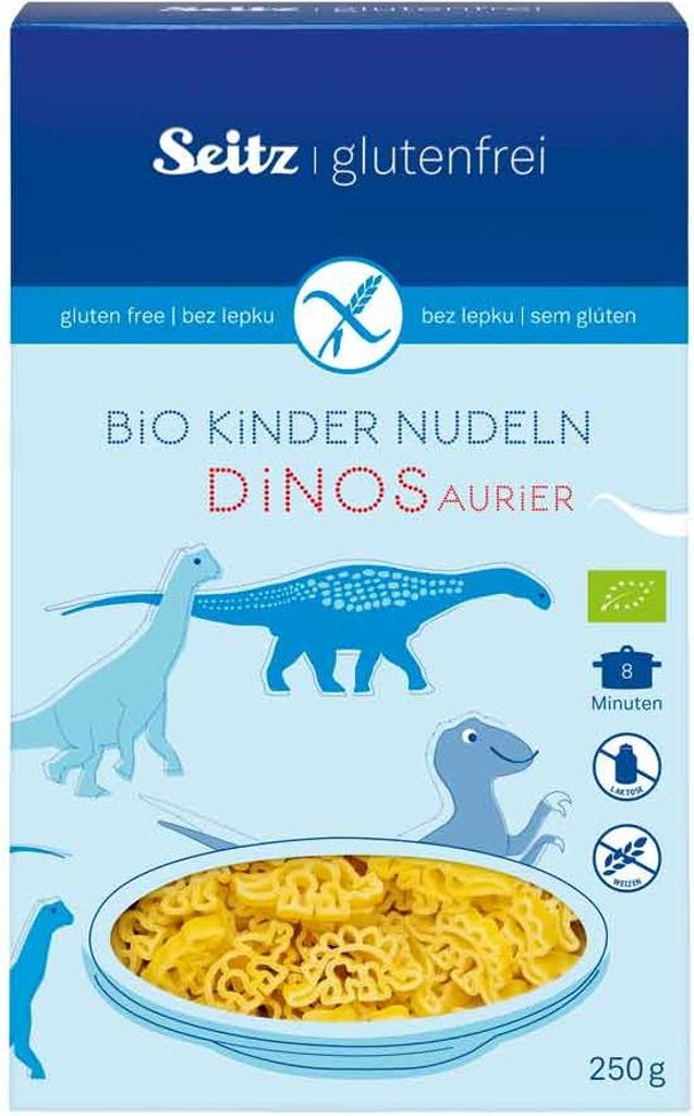 Seitz glutenfrei  Kinder Nudeln Dinosaurier 250g Produktbild 