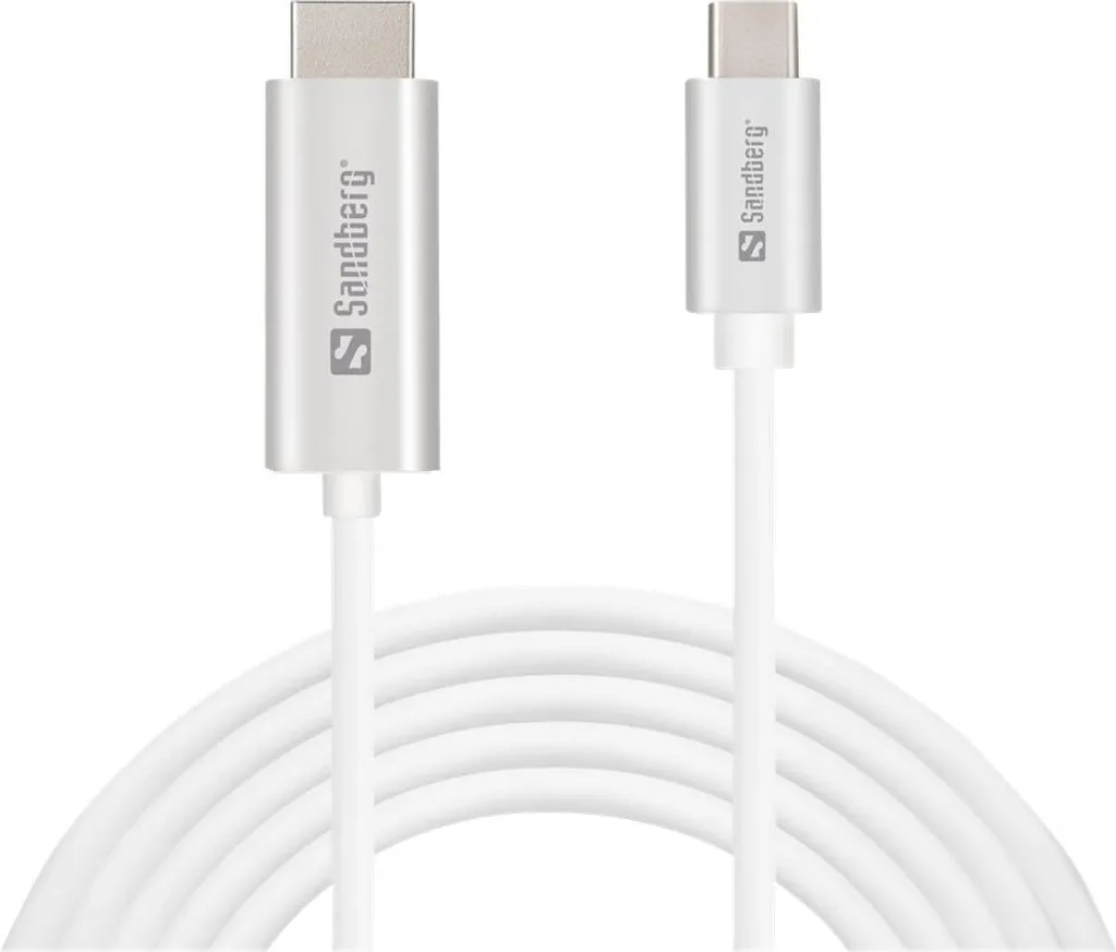 Câble USB-C vers HDMI 2m Adaptateur pour Écran PC et Téléviseur 4K