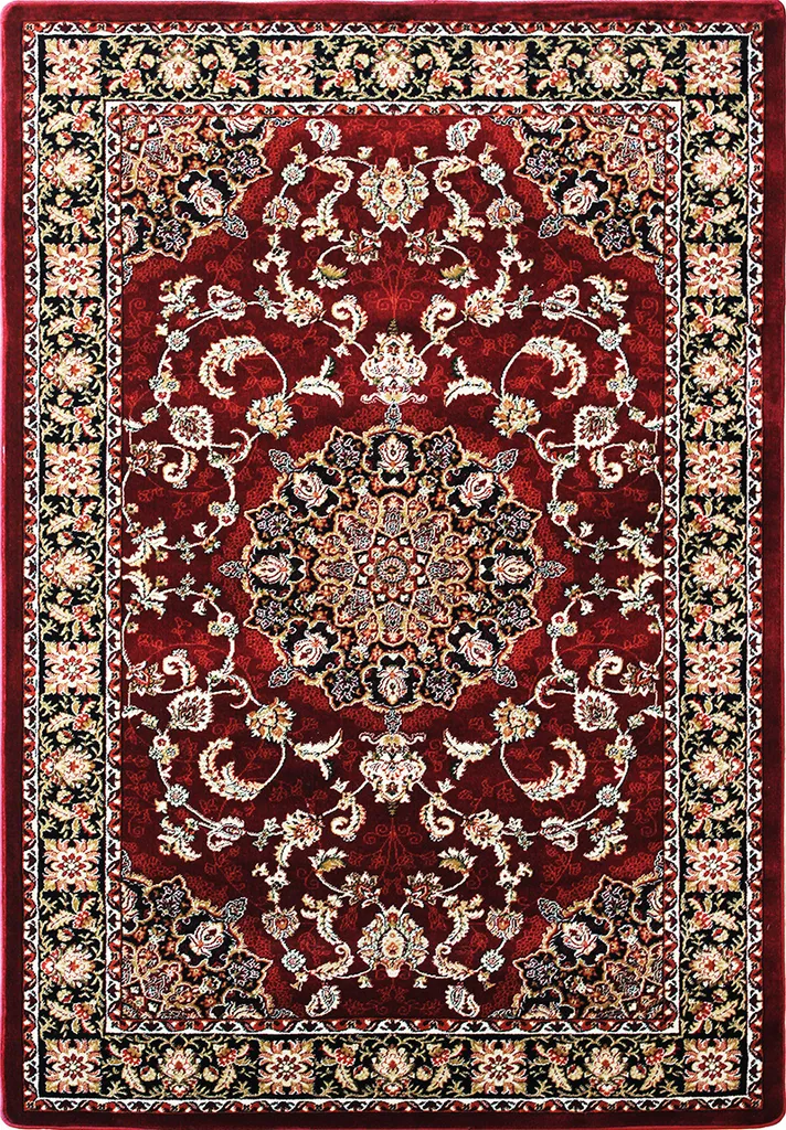 Tapis de couloir classique CAMBRIA 3 rouge 100x200 cm déco traditionnelle