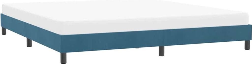 Bettgestell ohne Matratze Dunkelblau 180x210 cm Samt