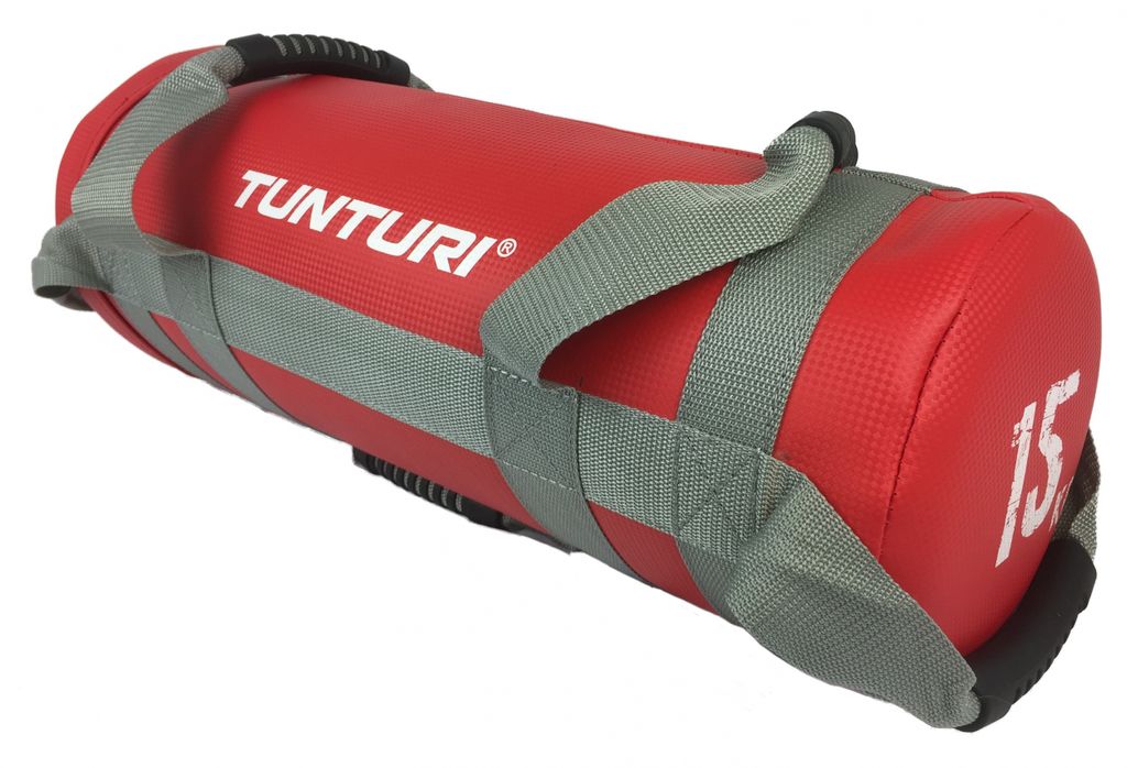Tunturi Power Bag, Fitnesssack mit 4 Griffen, 15 kg, Sandsack für Krafttraining