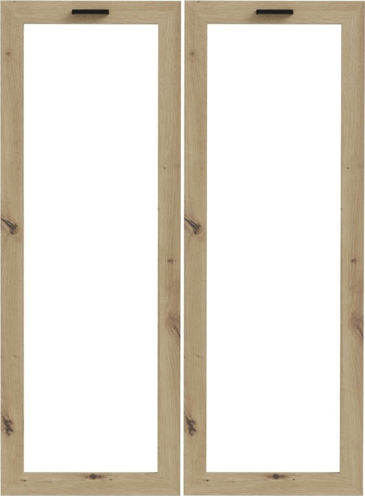 Glastür >GOLDSBORO< Front für Regal, in Artisan Eiche - 79,1x108,5x1,5cm (BxHxT)