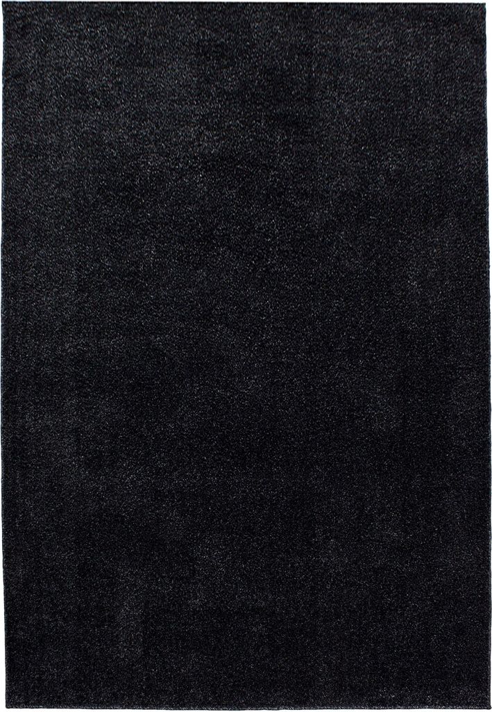 Villa Möbel Ataico Wohnzimmer-Teppich, Veloursteppich, Frisee, Einfarbig, Farbe:Anthrazit, Grösse:280x370 cm