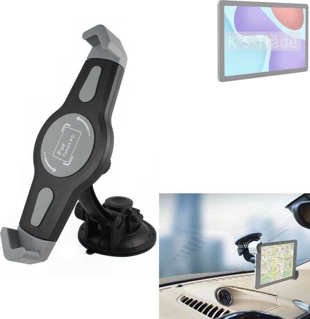 K-S-Trade Scheiben-Halterung für Tablets kompatibel mit Alldocube iPlay 50 SE KFZ Tablet Saugnapf Auto Halterung Windschutzscheibe Holder Halter