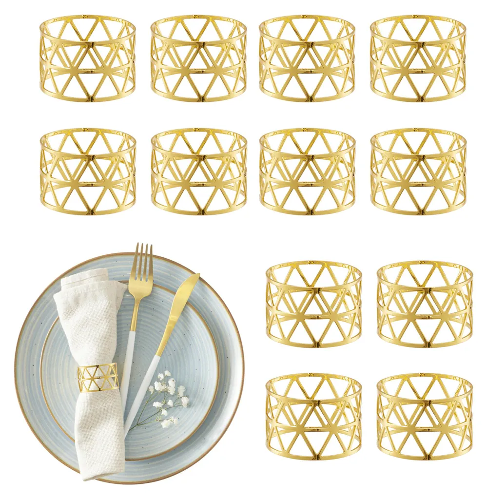 Anelli Portatovaglioli Oro Relaxdays 48x: Arte del Ricevere in Tavola