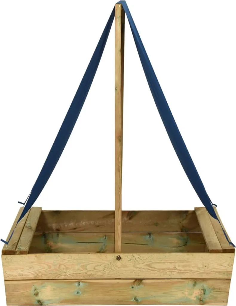 Sabbiera Educativa vidaXL 80x60 cm in Legno con Tetto Protettivo