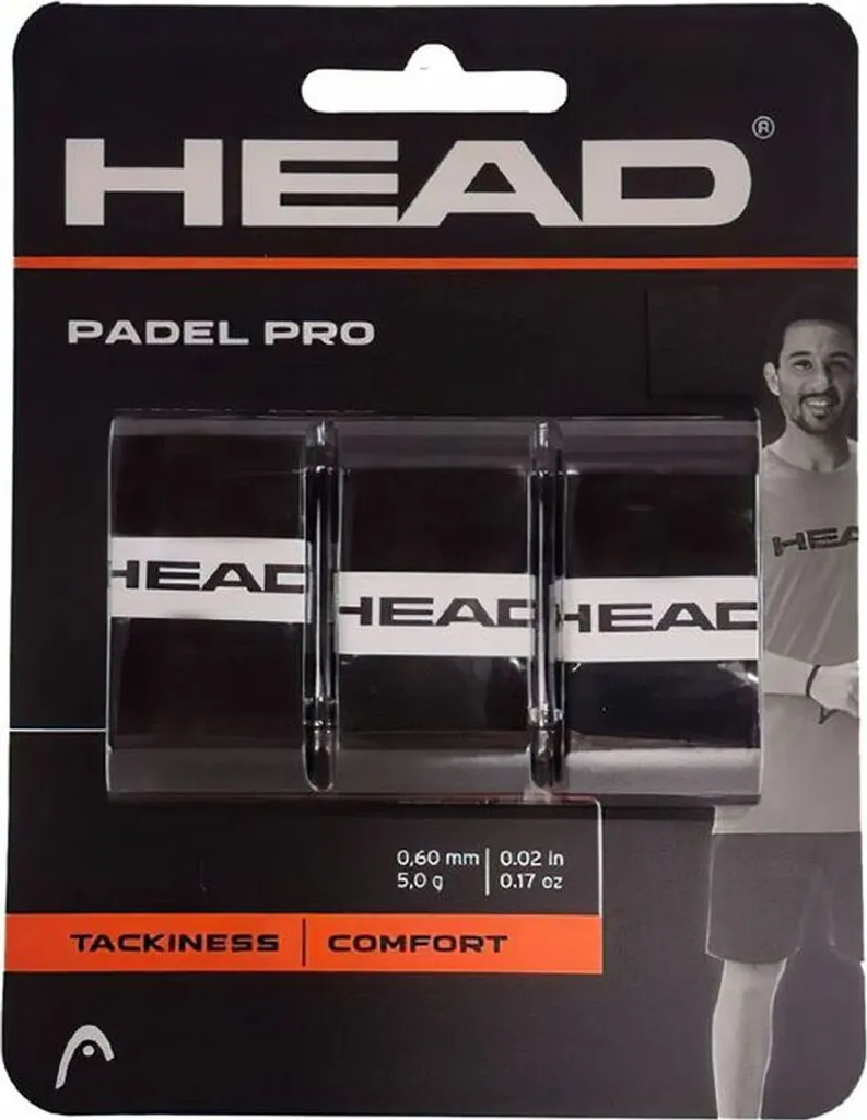 Surgrip Head Padel Pro Noir - Fini les Mains qui Glissent au Padel x3