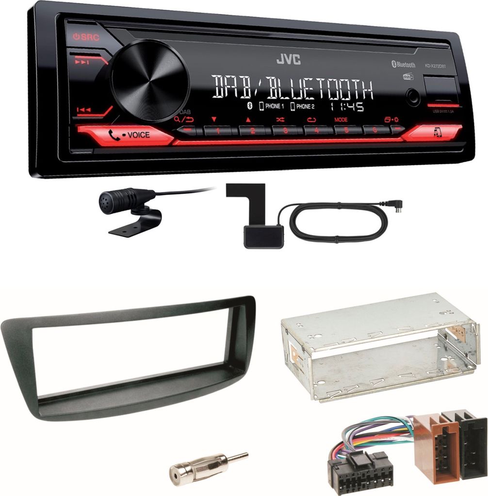 JVC KD-X272DBT Digitalradio USB MP3 Einbauset Toyota Aygo Produktbild 