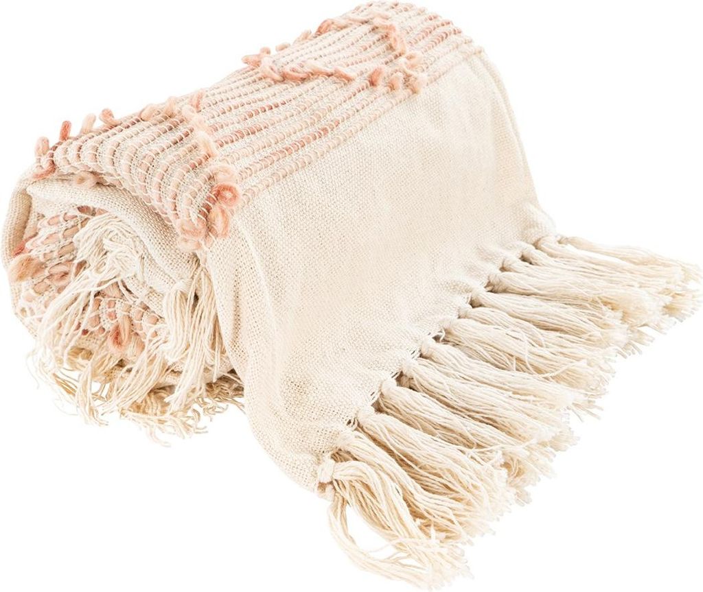 Decke Bohist 200 Rosa / Creme Produktbild 