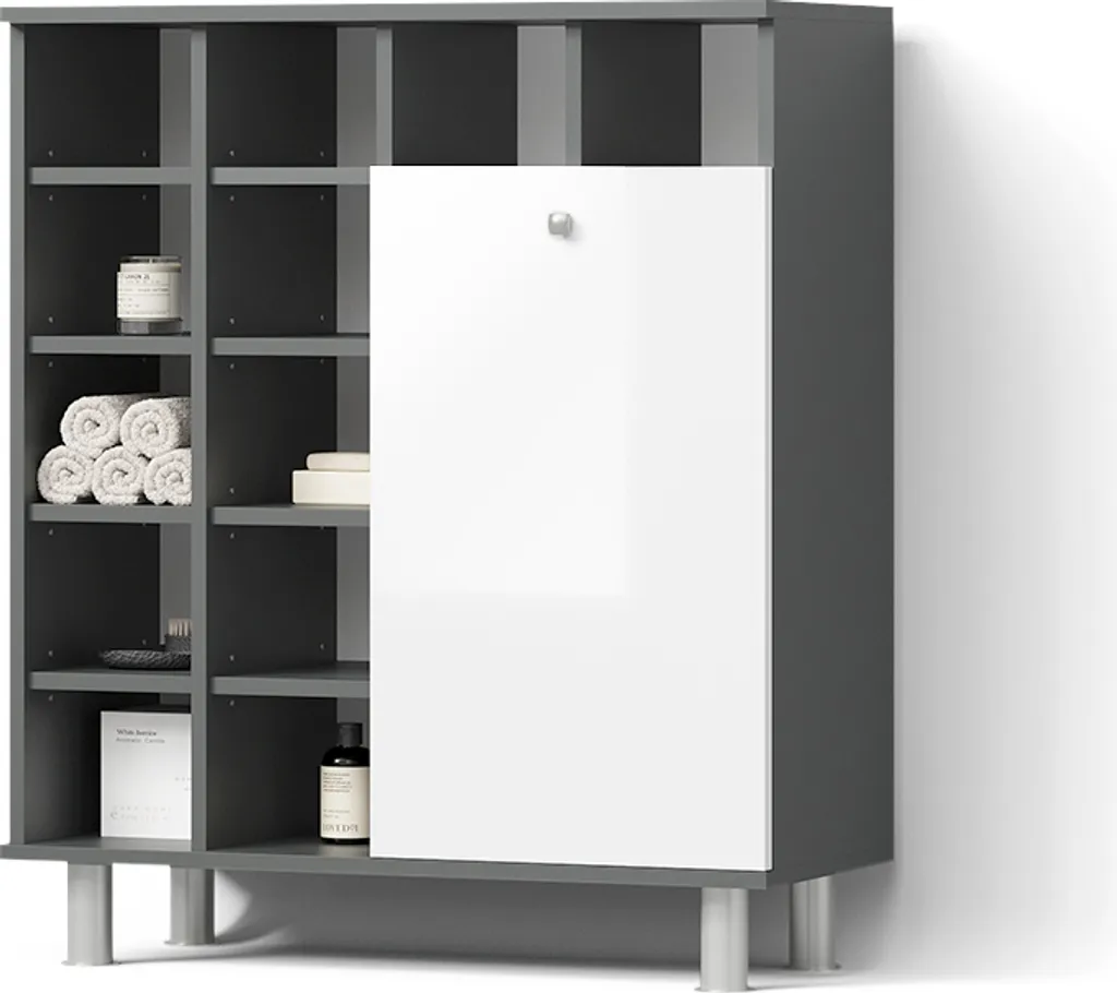 Armoire de salle de bain Livinity Fucino Blanc Haute brillance 52562