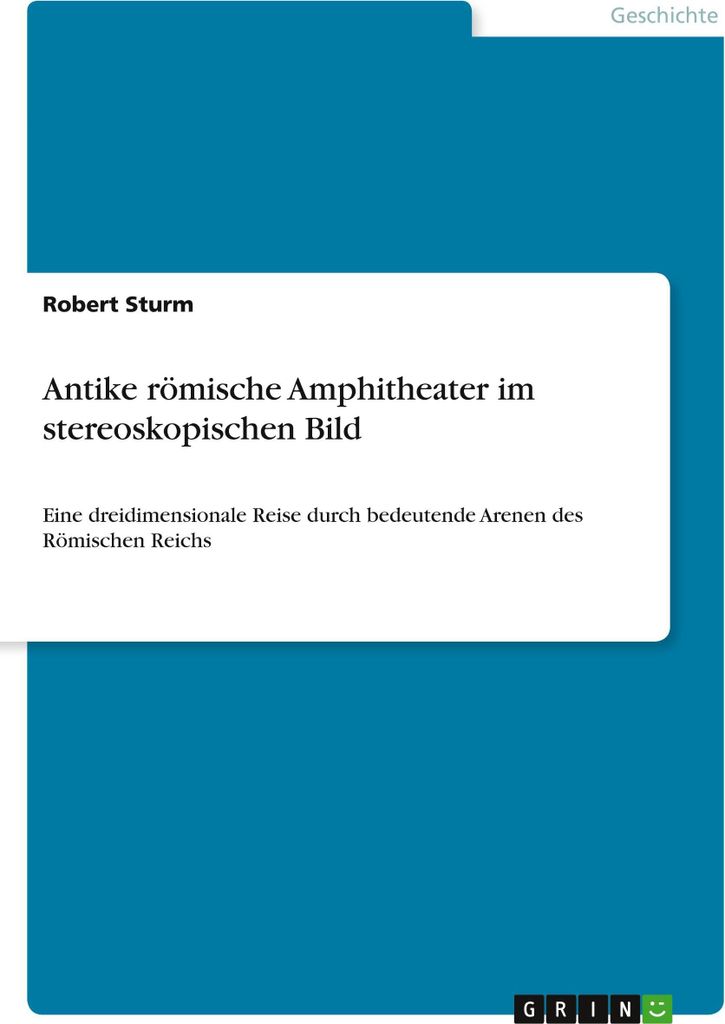 Antike römische Amphitheater im stereoskopischen Bild