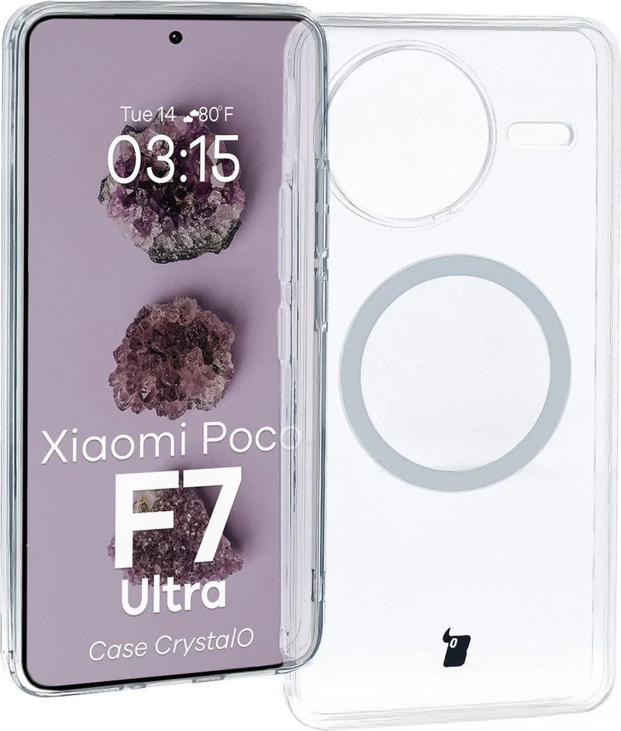 Bizon Case CrystalO Magnetic Xiaomi POCO F7 Ultra klar