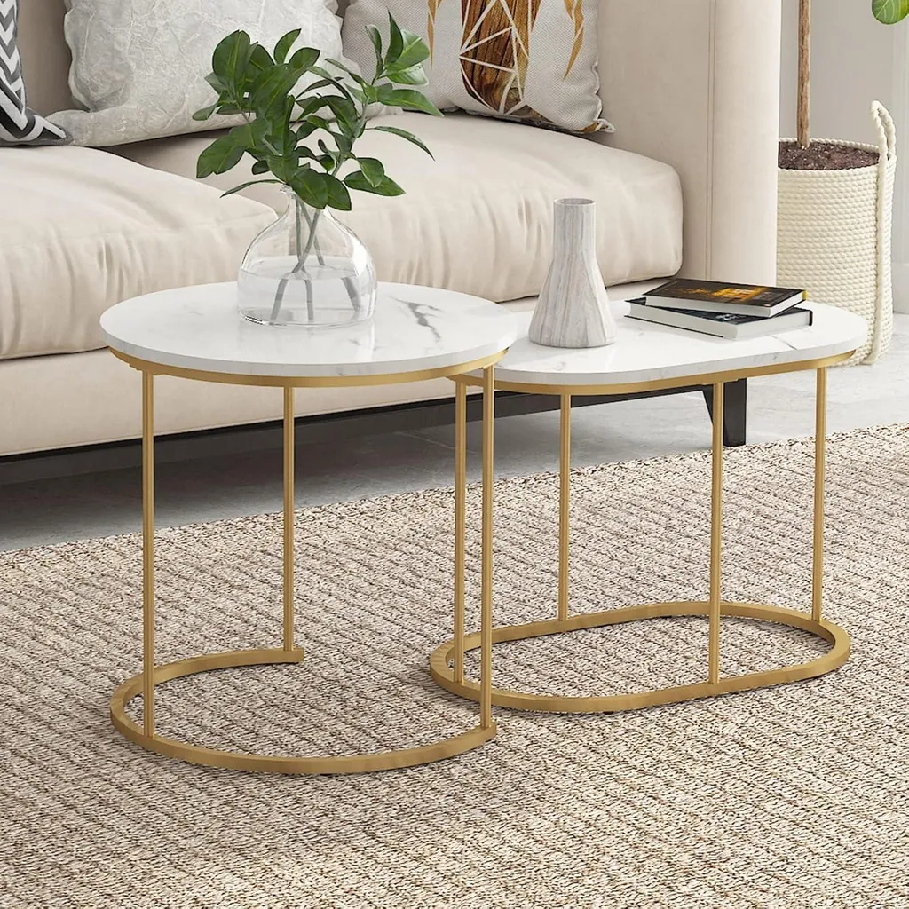 Table d'appoint gigogne lot de 2 tables pour optimiser les petits salons - 2