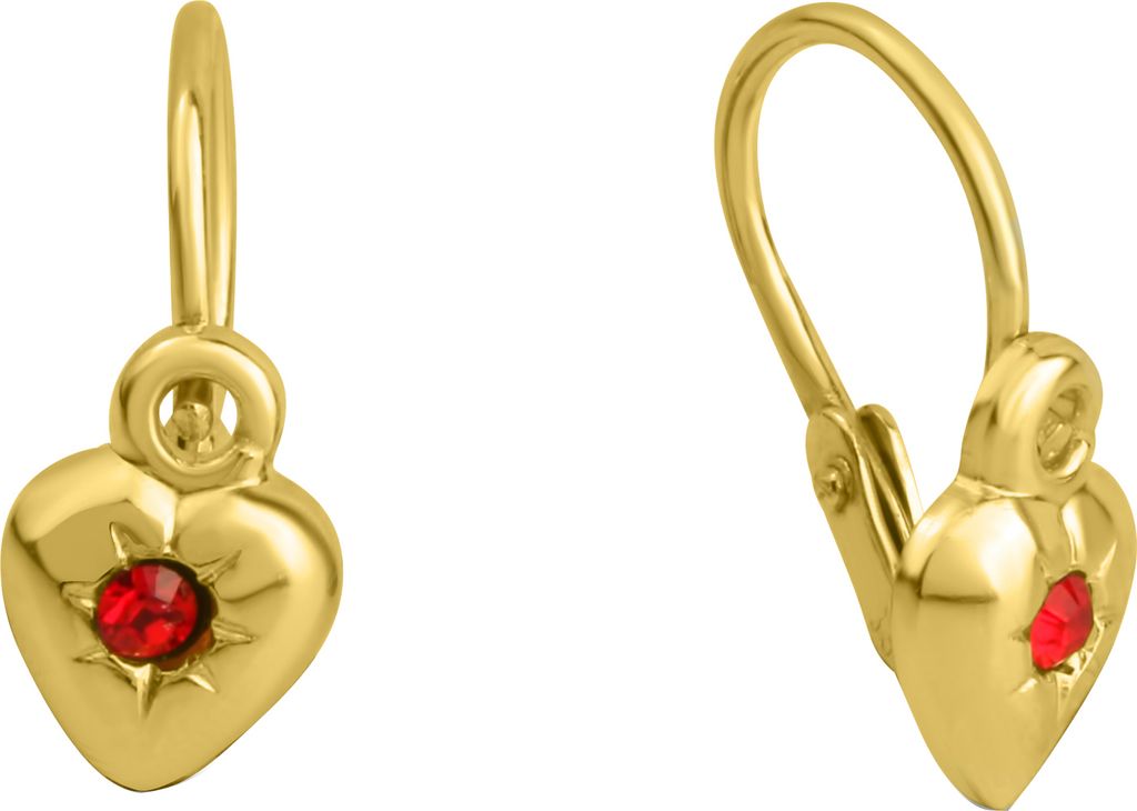 Zeeme for Kids Ohrringe Gold 333 Motiv Herz Produktbild 