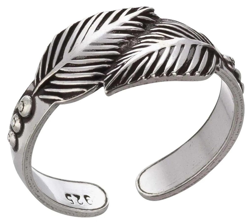 Zehenring Zehring zwei Blätter 925 Silber Produktbild 
