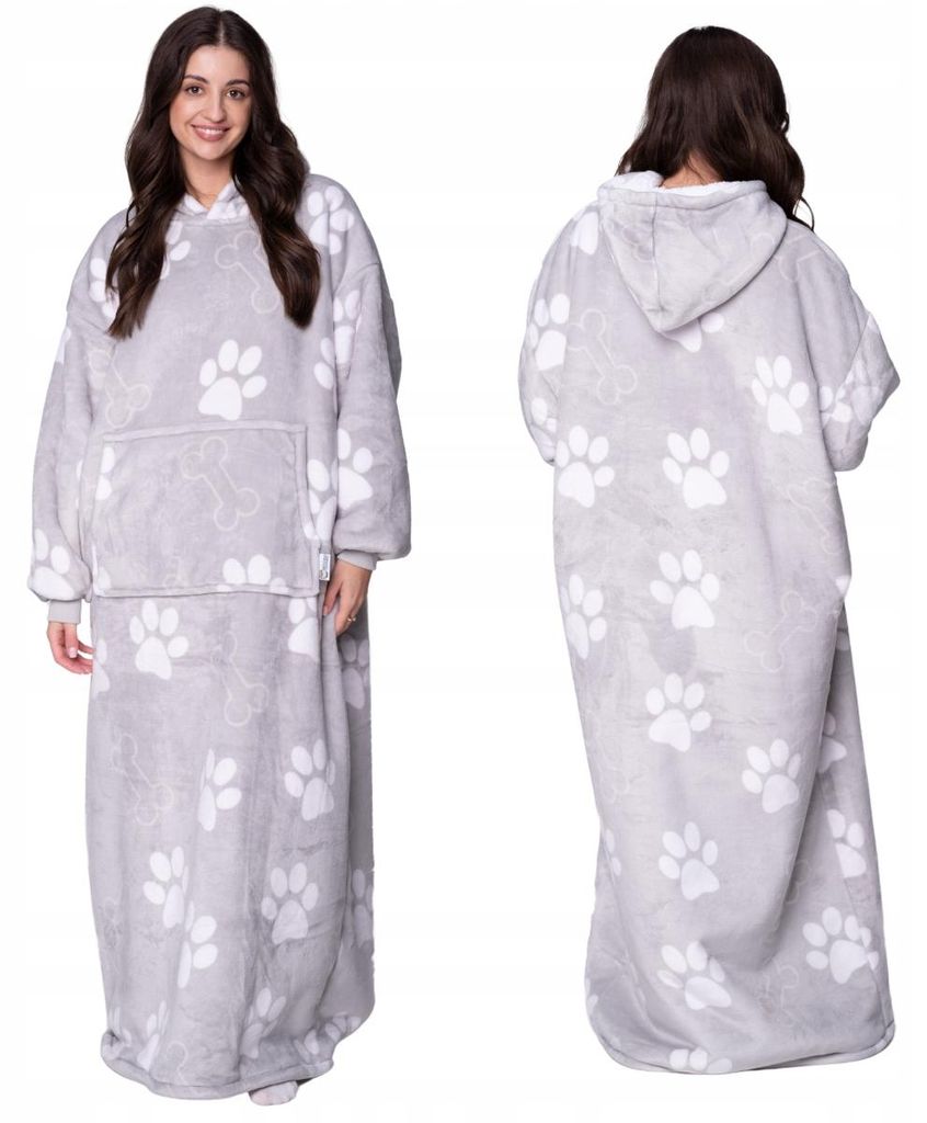 Langer Deckenpullover XXL - Kuscheldecke mit Ärmeln - Produktbild 