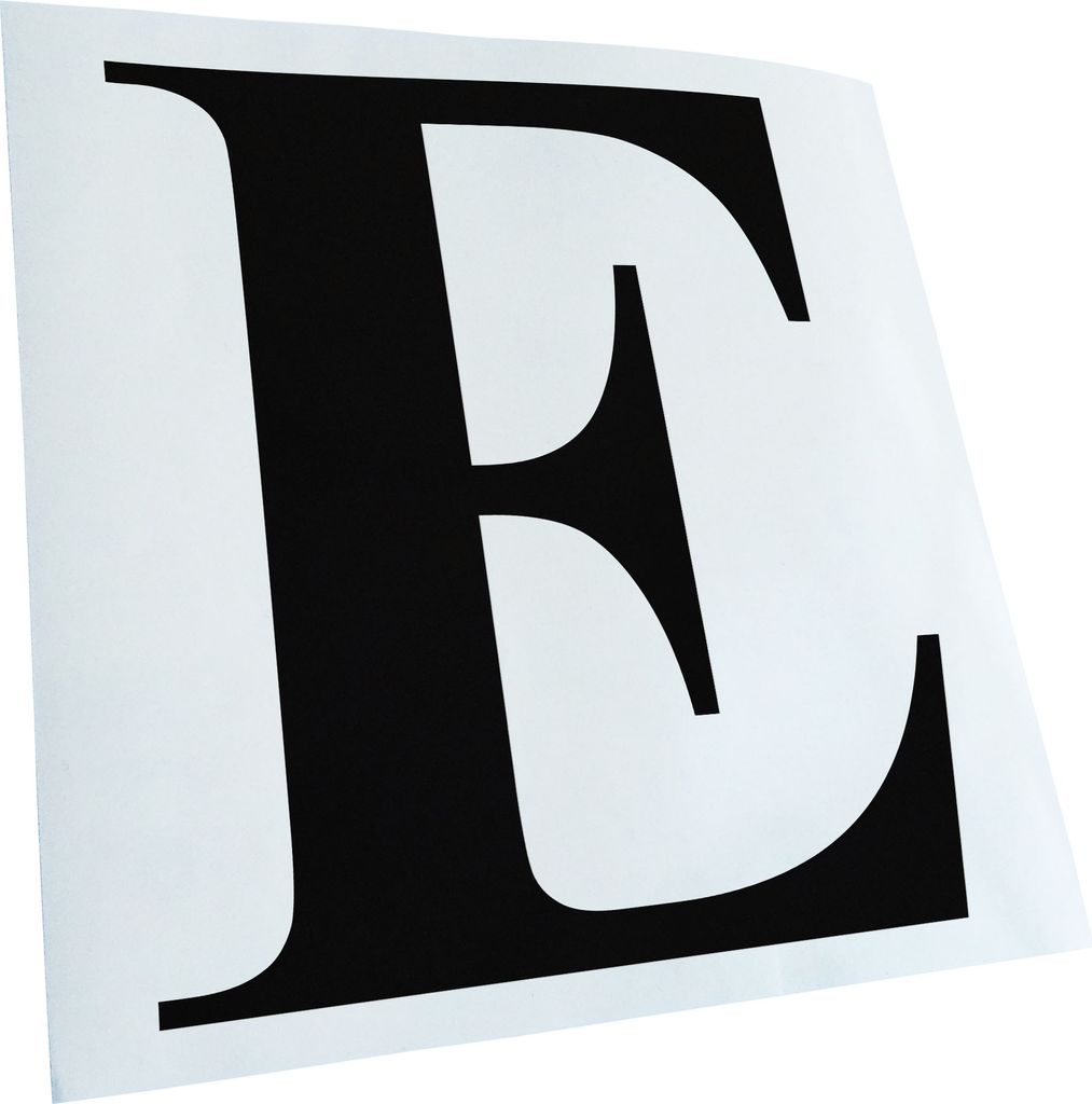 Kiwistar - Autoaufkleber - Buchstabe E - Alphabet Heckscheibe - Aufkleber für Auto Kfz Fahrrad, LKW, Truck Mofa