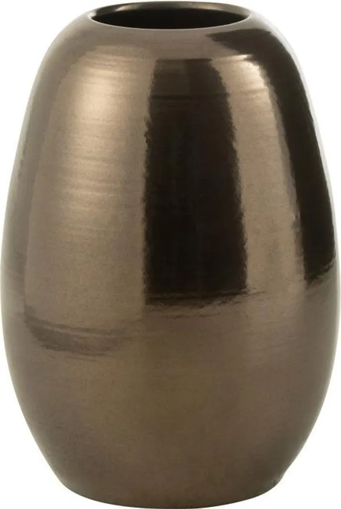 Vase Lola Porcelaine Or Moyen J-Line : Déco Chic de 30 cm