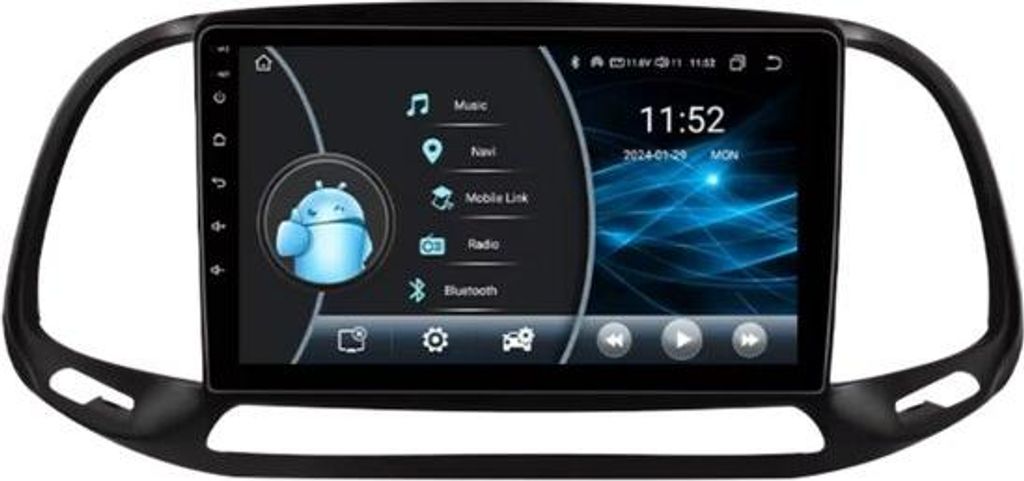 Autoradio mit Bluetooth und CarPlay für Fiat Doblo (2015–2019) – kompatibel mit Apple und Android – Stereoanlage mit Navigationssystem – 2...