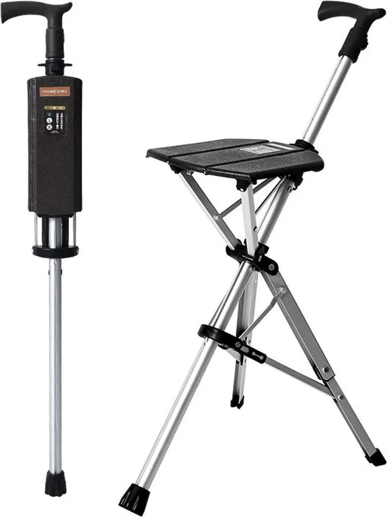 Finissez-en avec la fatigue : Canne siège pliable 2 en 1 ultra stable