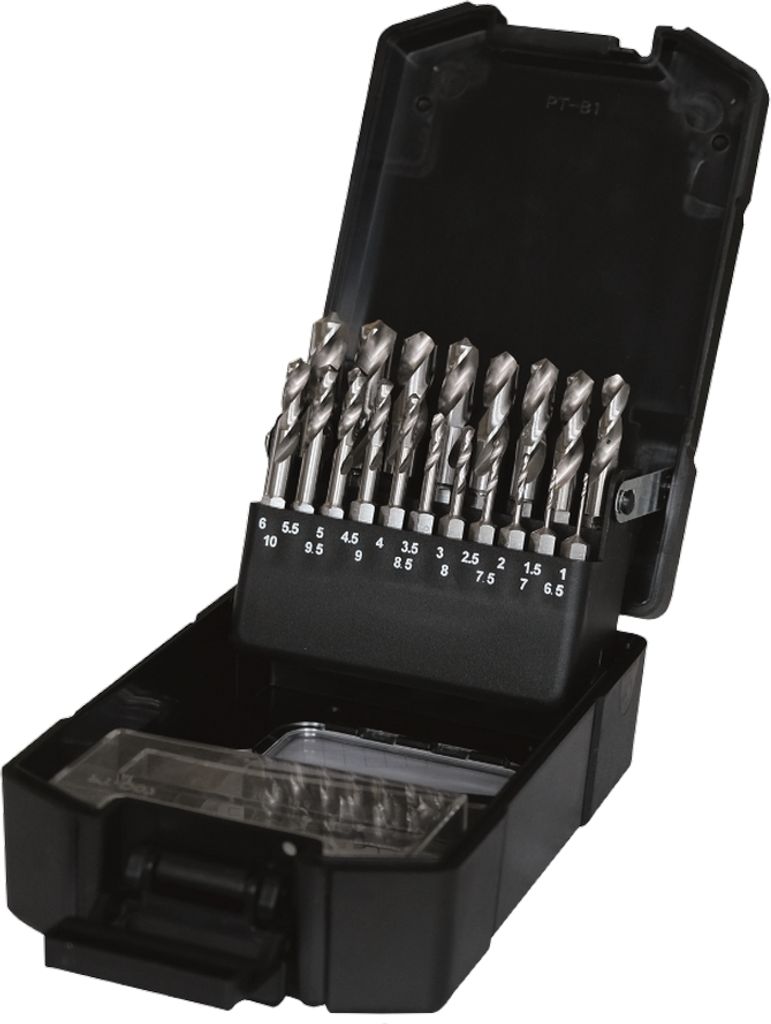 PTG HSS-G RATIOLINE Spiralbohrer-Bit-Set 1/4' Bitschaft 19-tlg. 1,0 - 10,0 mm