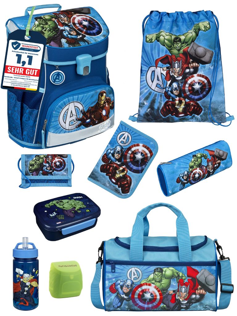 Scooli Ranzen-Set 9-teilig AVENGERS Schulranzen-Set mit Produktbild 