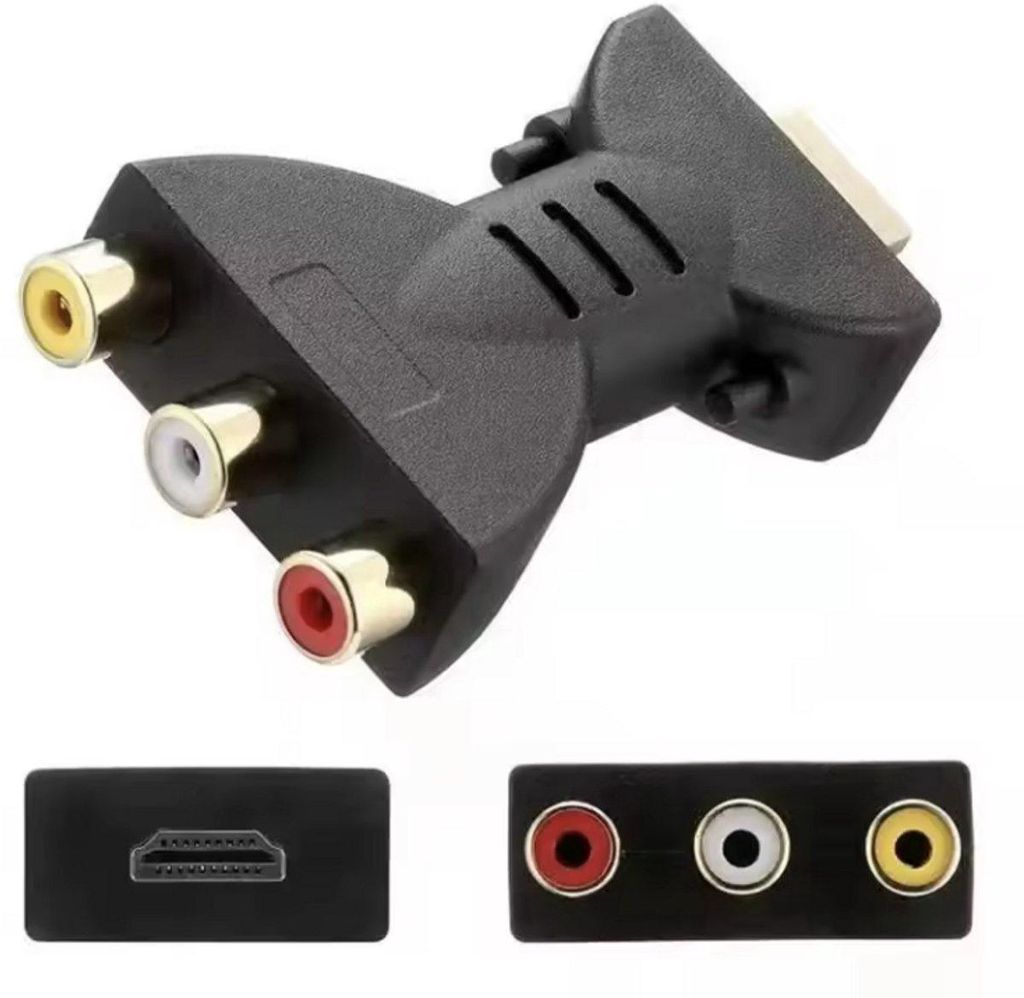 2 pezzi - Adattatore HDMI a 3 RCA (video-audio) - Immagine del prodotto 