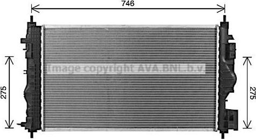AVA OL2701 Motorkühler OE 1300348 kompatibel mit Astra J, Cascada, Insignia, Zafira