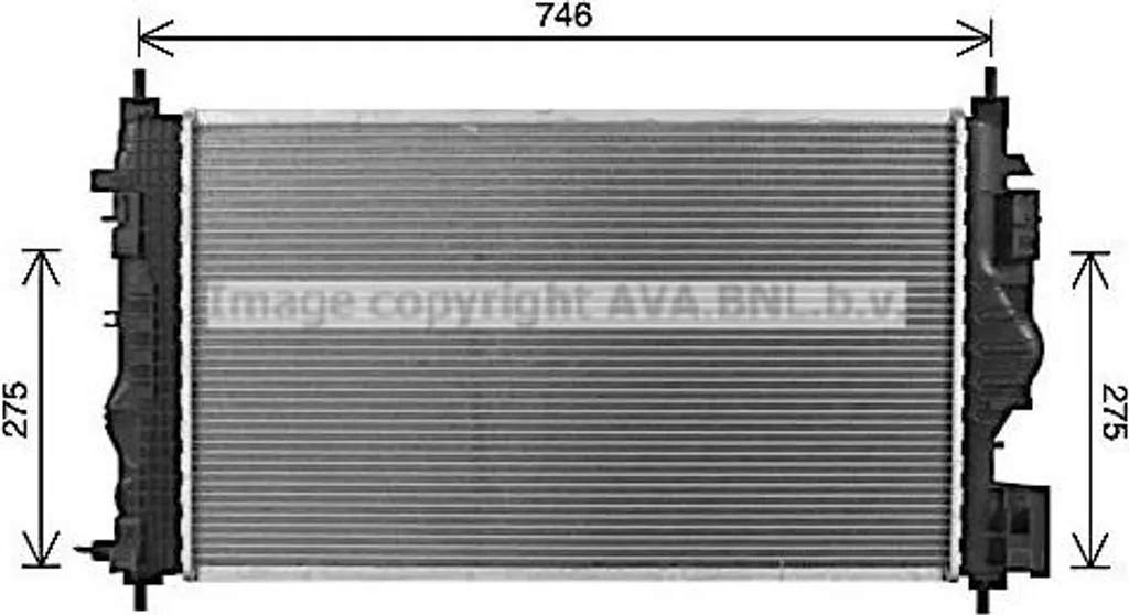 Radiateur moteur haute résistance AVA OL2701 compatible Insignia